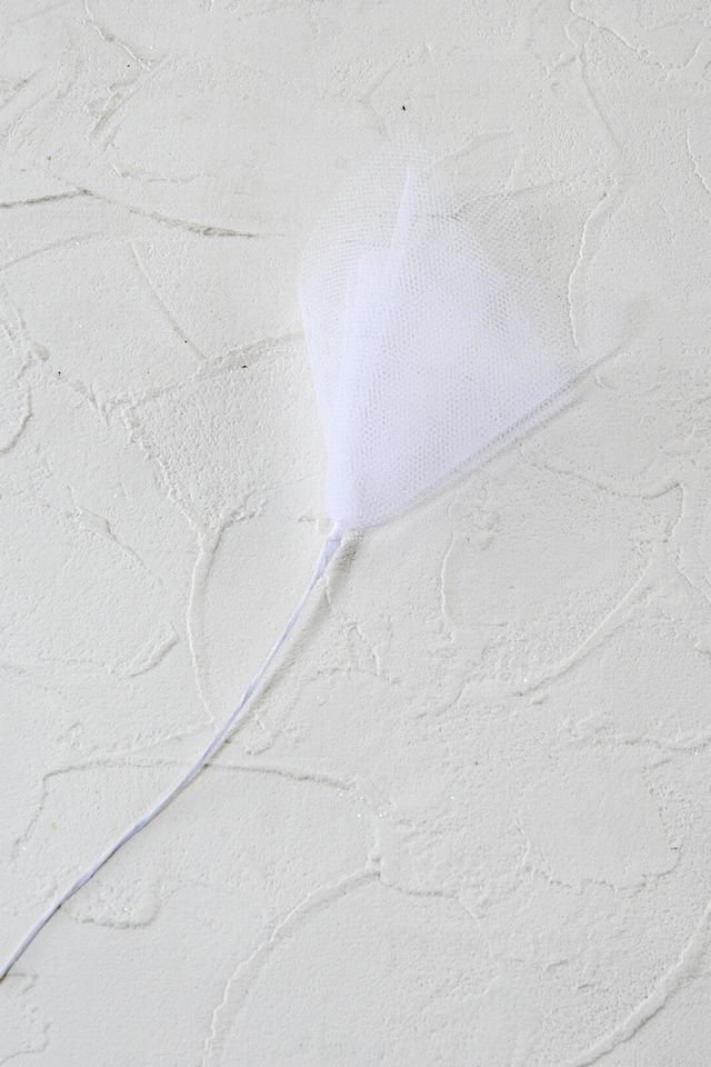 【アートフラワーパーツ・造花・染花・布花】ソフトチュール（小）／ホワイト