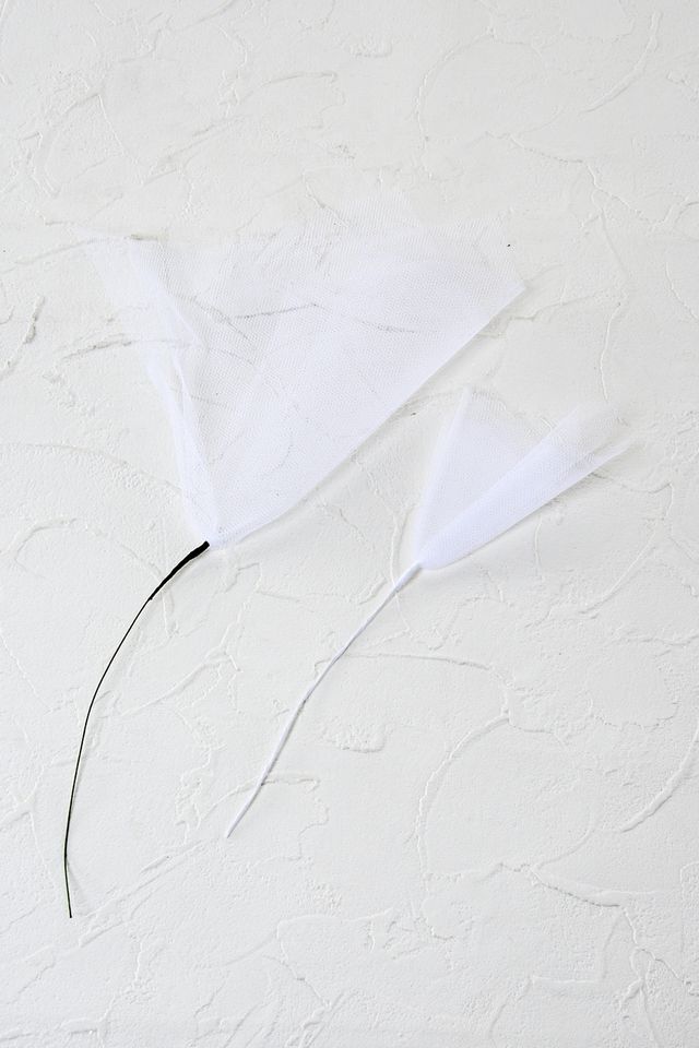 【アートフラワーパーツ・造花・染花・布花】ソフトチュール（小）／ホワイト