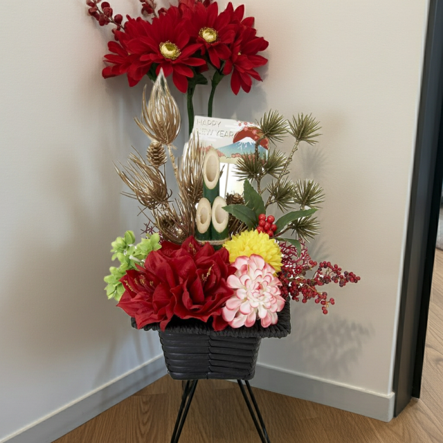 【造花のお正月飾り・新春・迎春アレンジメント】祥鳳−syouhou