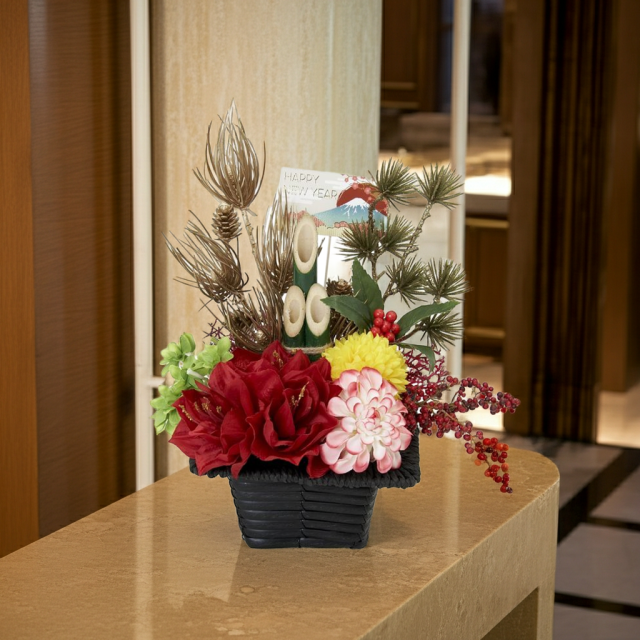 【造花のお正月飾り・新春・迎春アレンジメント】祥鳳−syouhou