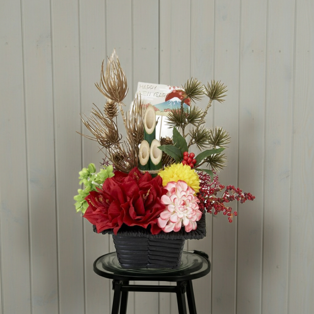 【造花のお正月飾り・新春・迎春アレンジメント】祥鳳−syouhou