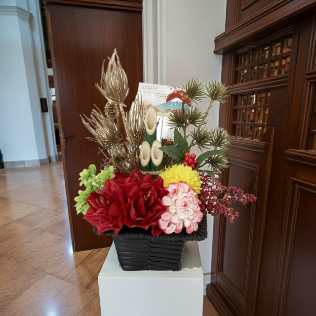 【造花のお正月飾り・新春・迎春アレンジメント】祥鳳−syouhou