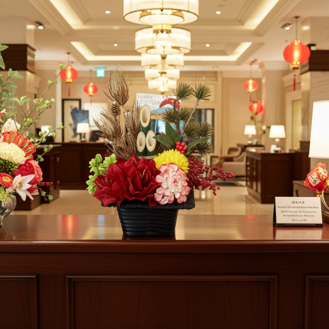 【造花のお正月飾り・新春・迎春アレンジメント】祥鳳−syouhou