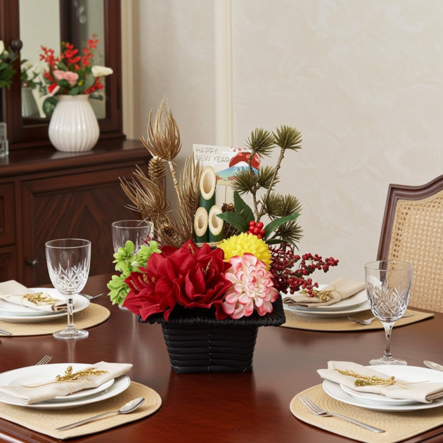 【造花のお正月飾り・新春・迎春アレンジメント】祥鳳−syouhou