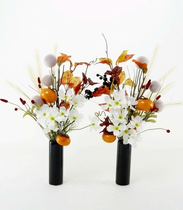 造花仏花・供花】秋のハイセンス造花・供花Ｃ−左右１対セット