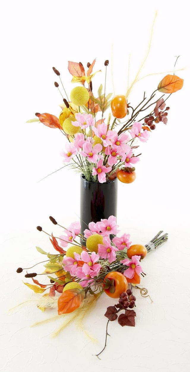【造花仏花・供花】秋のハイセンス造花・供花Ｄ−左右１対セット