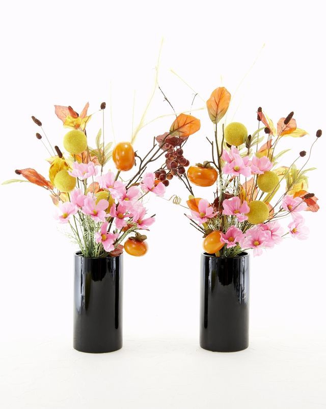 【造花仏花・供花】秋のハイセンス造花・供花Ｄ−左右１対セット