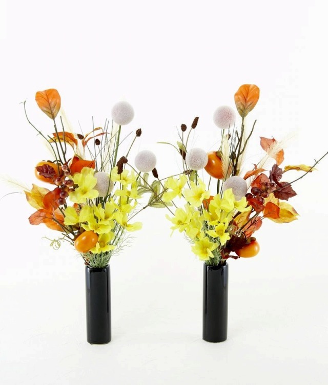 【造花仏花・供花】秋のハイセンス造花・供花Ｅ−左右１対セット