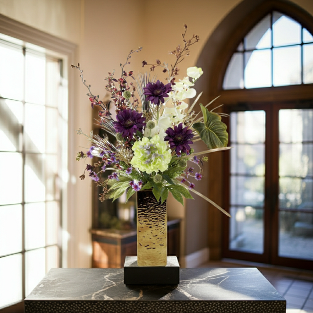 【造花・インテリアブーケアレンジ・アートフラワーアレンジメント】トレゾア