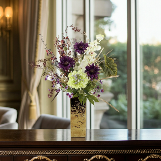 【造花・インテリアブーケアレンジ・アートフラワーアレンジメント】トレゾア