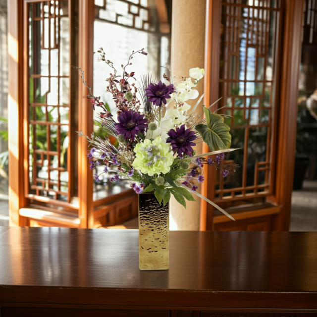 【造花・インテリアブーケアレンジ・アートフラワーアレンジメント】トレゾア