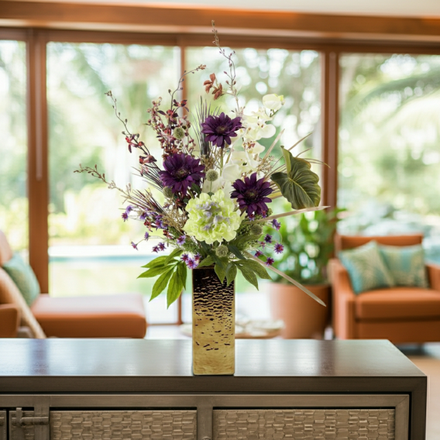 【造花・インテリアブーケアレンジ・アートフラワーアレンジメント】トレゾア