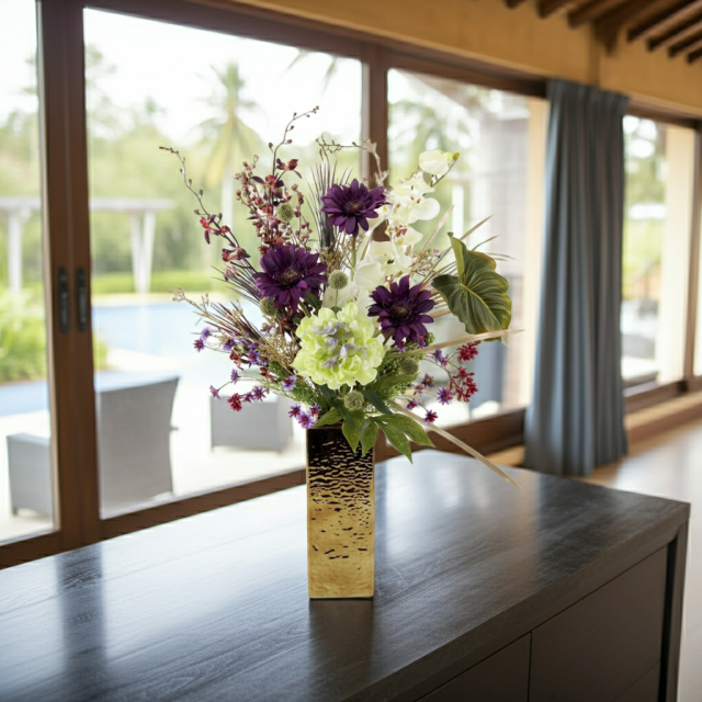 【造花・インテリアブーケアレンジ・アートフラワーアレンジメント】トレゾア