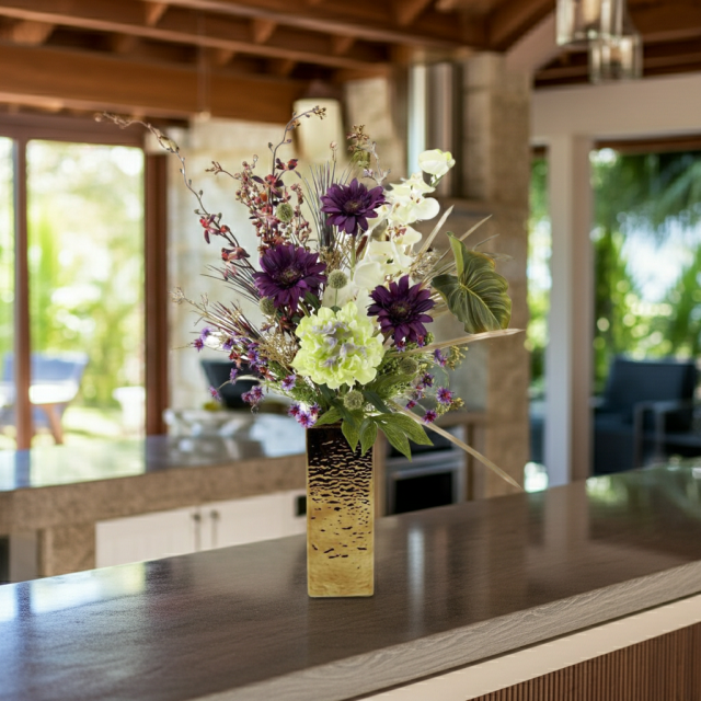 【造花・インテリアブーケアレンジ・アートフラワーアレンジメント】トレゾア