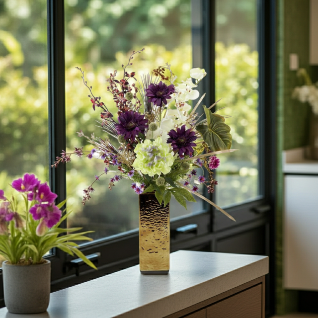 【造花・インテリアブーケアレンジ・アートフラワーアレンジメント】トレゾア