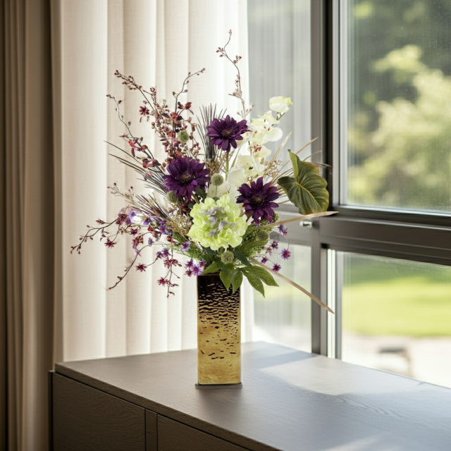 【造花・インテリアブーケアレンジ・アートフラワーアレンジメント】トレゾア