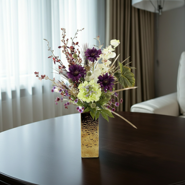 【造花・インテリアブーケアレンジ・アートフラワーアレンジメント】トレゾア