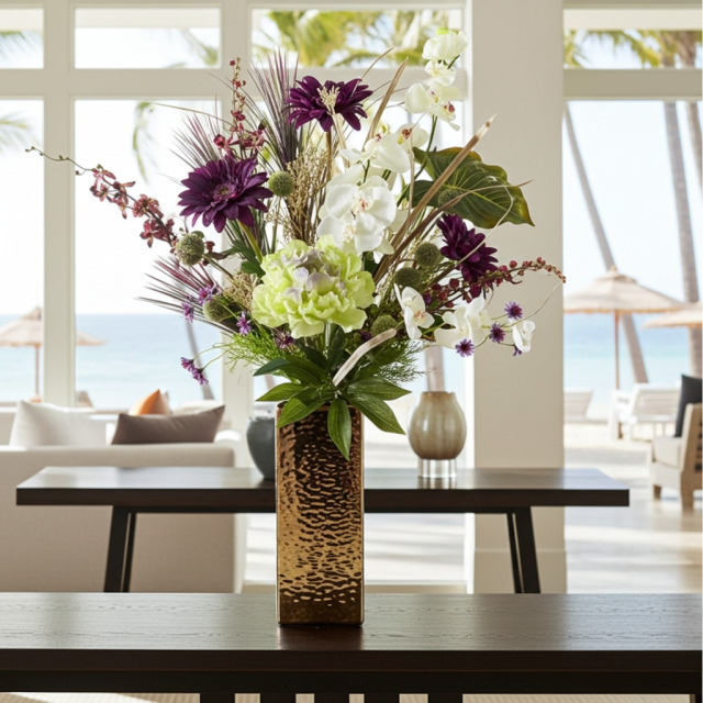 【造花・インテリアブーケアレンジ・アートフラワーアレンジメント】トレゾア