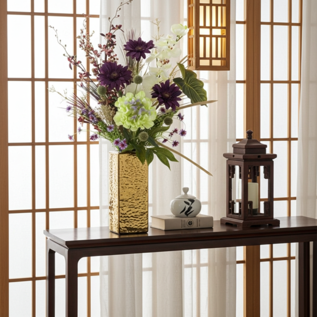 【造花・インテリアブーケアレンジ・アートフラワーアレンジメント】トレゾア