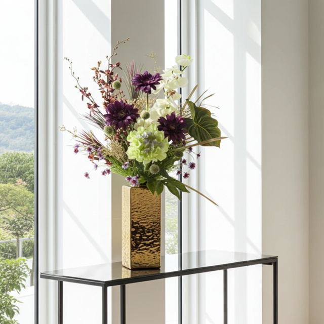 【造花・インテリアブーケアレンジ・アートフラワーアレンジメント】トレゾア