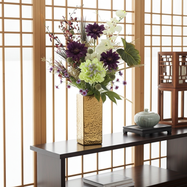 【造花・インテリアブーケアレンジ・アートフラワーアレンジメント】トレゾア