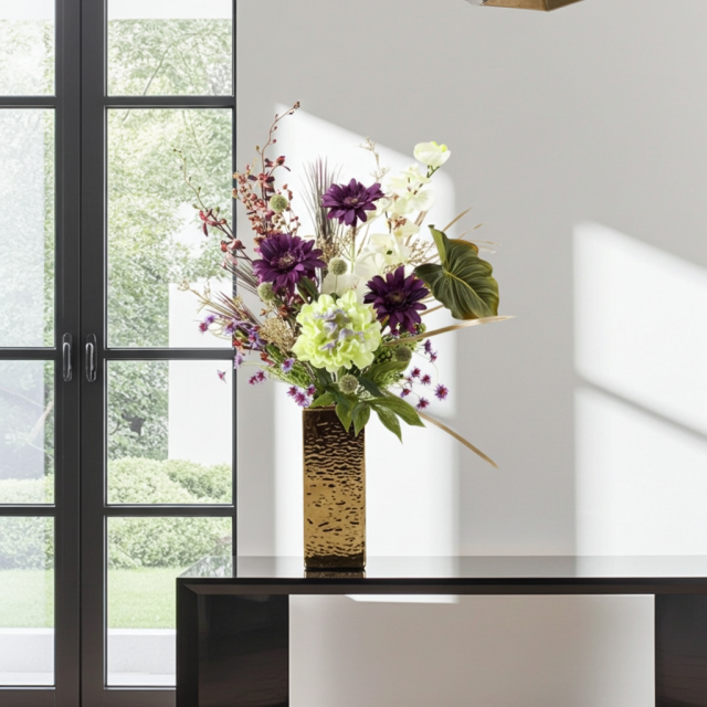 【造花・インテリアブーケアレンジ・アートフラワーアレンジメント】トレゾア