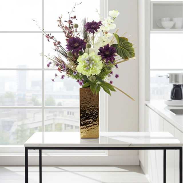 【造花・インテリアブーケアレンジ・アートフラワーアレンジメント】トレゾア