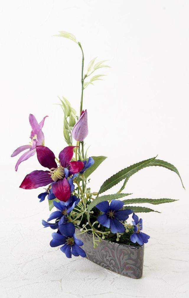 造花 和モダン アートフラワーアレンジメント 巳舟 Mihune 造花 アートフラワーの通販店 あーとみゆき