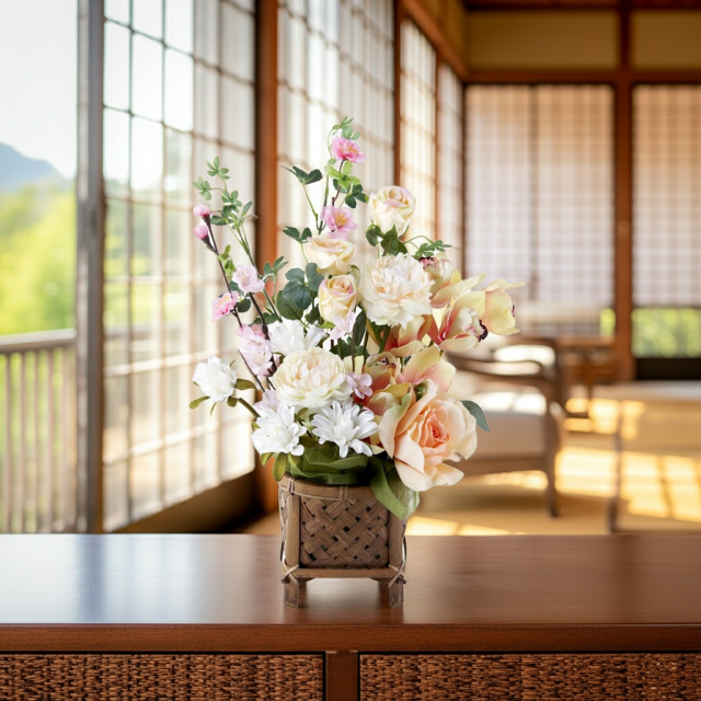 造花・和モダン・和風アレンジメント】花奈恵－kanae｜造花・アーティ