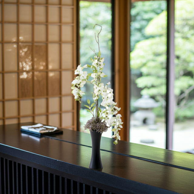 【造花・和モダン・和風アレンジメント】白津雌−sirodume