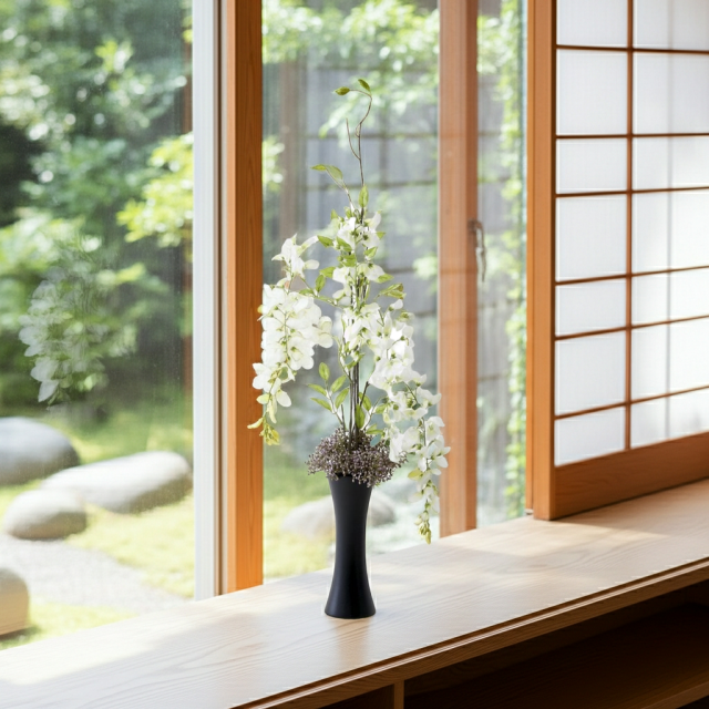 【造花・和モダン・和風アレンジメント】白津雌−sirodume