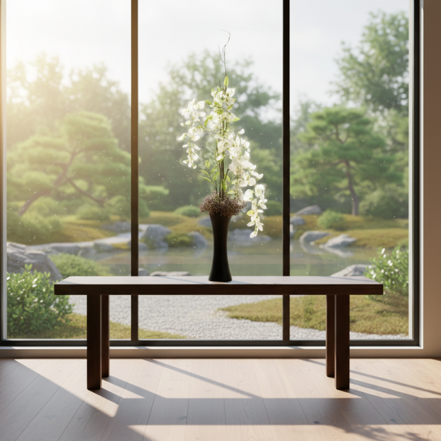 【造花・和モダン・和風アレンジメント】白津雌−sirodume