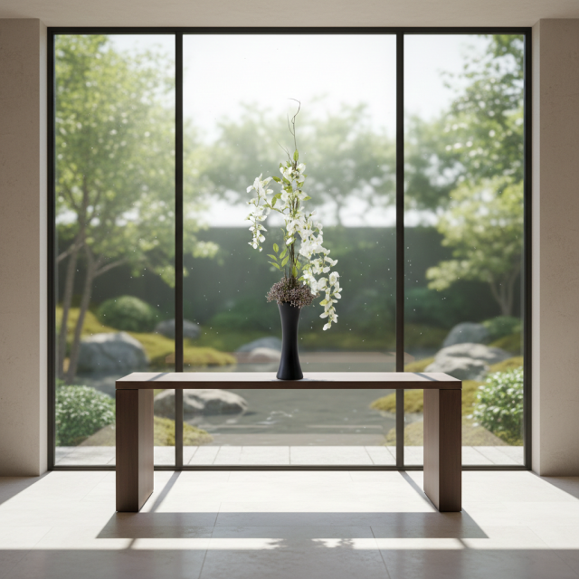 【造花・和モダン・和風アレンジメント】白津雌−sirodume