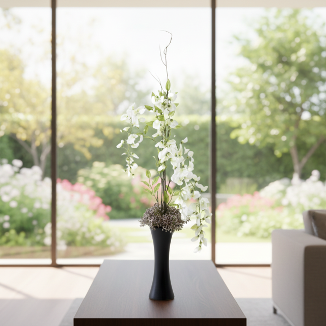 【造花・和モダン・和風アレンジメント】白津雌−sirodume