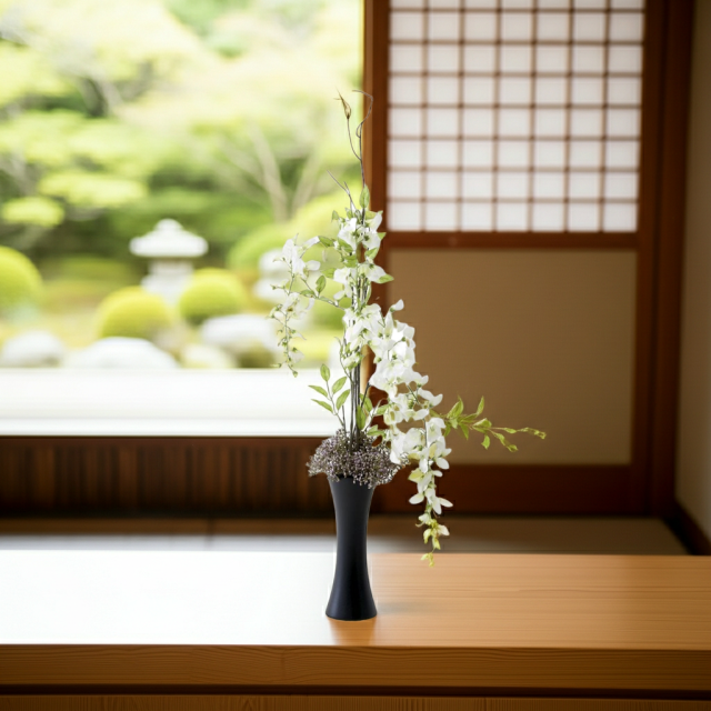 【造花・和モダン・和風アレンジメント】白津雌−sirodume