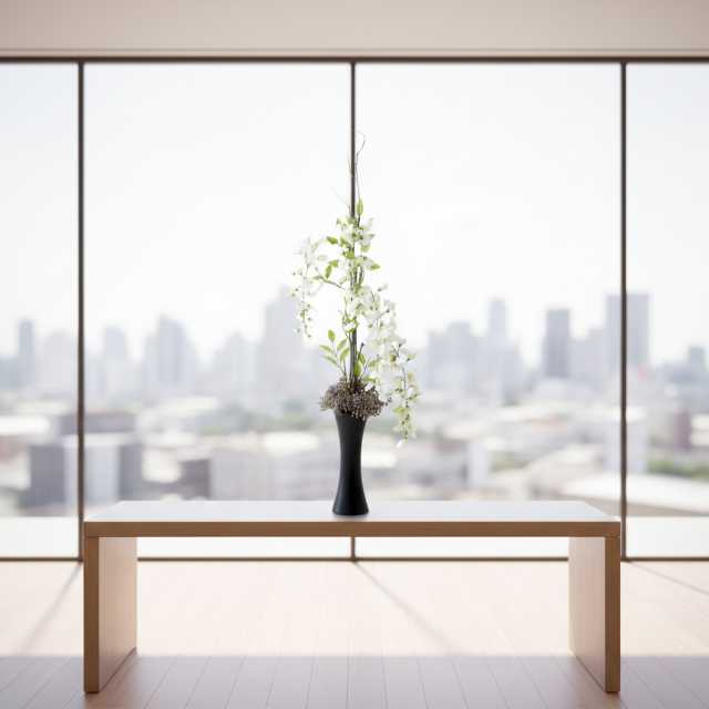 【造花・和モダン・和風アレンジメント】白津雌−sirodume