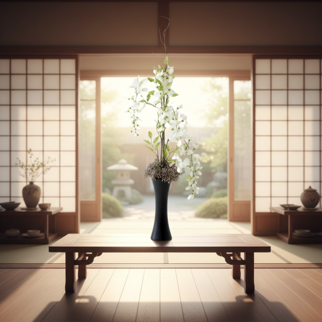 【造花・和モダン・和風アレンジメント】白津雌−sirodume