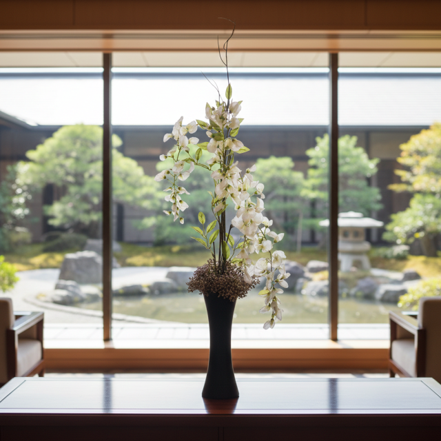 【造花・和モダン・和風アレンジメント】白津雌−sirodume