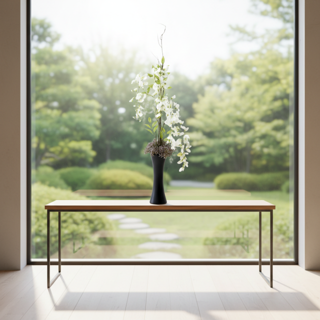 【造花・和モダン・和風アレンジメント】白津雌−sirodume