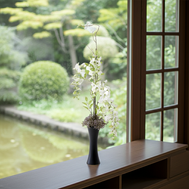 【造花・和モダン・和風アレンジメント】白津雌−sirodume