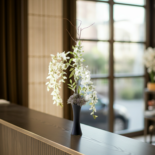 【造花・和モダン・和風アレンジメント】白津雌−sirodume