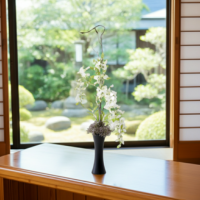 【造花・和モダン・和風アレンジメント】白津雌−sirodume