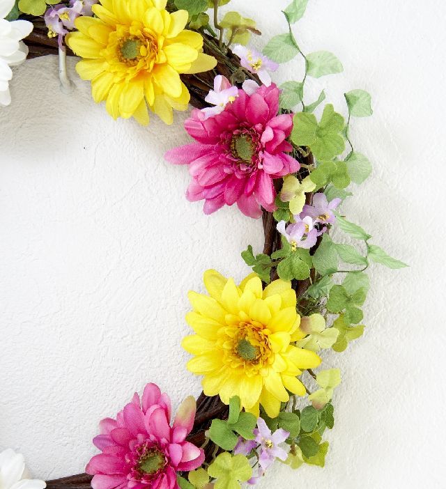 【造花 アーティフィシャルフラワー・オリジナルリース】メロディ