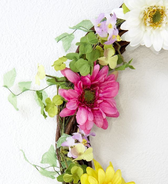 【造花 アーティフィシャルフラワー・オリジナルリース】メロディ
