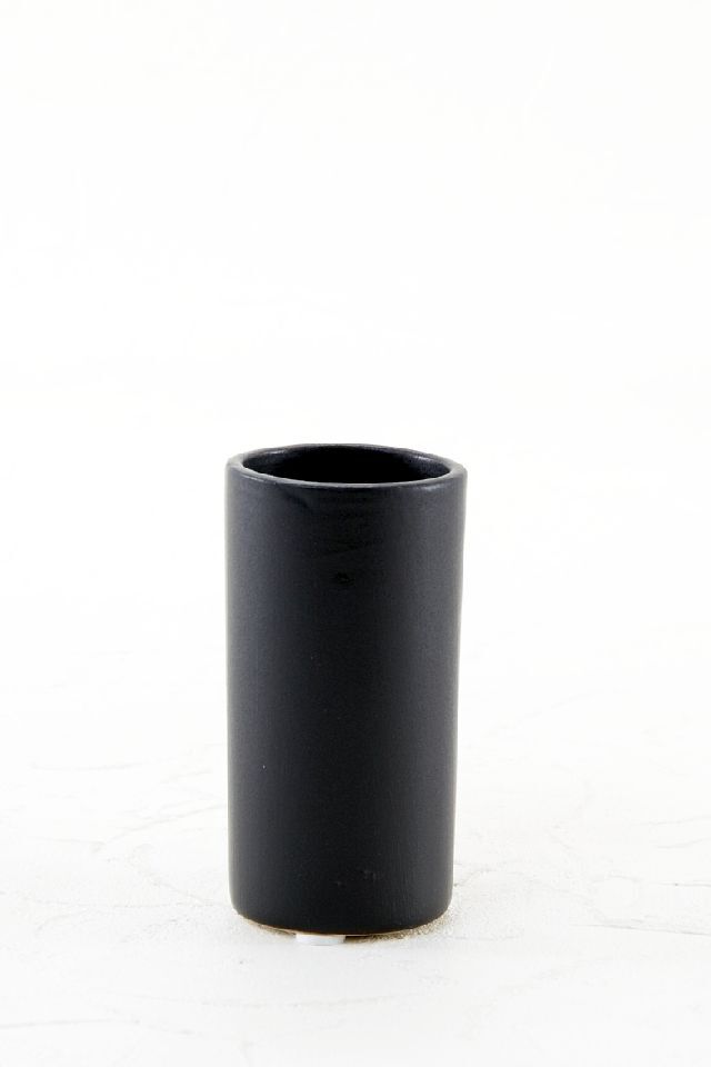 【造花用花器】スリムフラワーベース（丸）ブラック｜H10