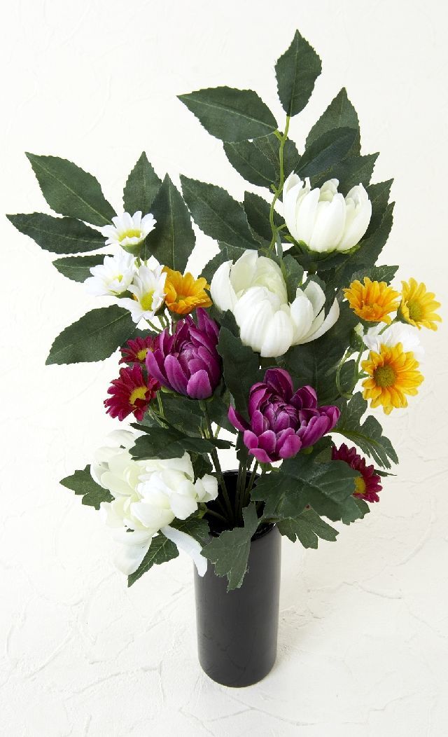 【墓前・仏前 造花仏花供花】メモリアル仏花B−１束（ブッシュタイプ）