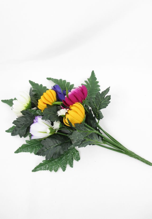 【お墓・仏壇用造花】エコ供花２本セットA−1対タイプ（鉄心不使用仏花/ブッシュタイプ）