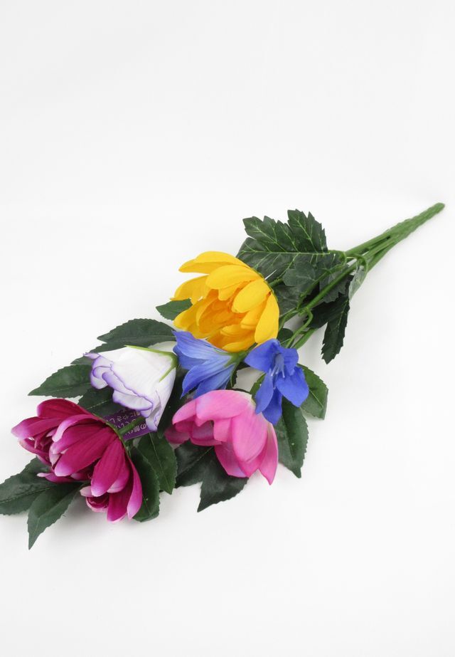 【お墓・仏壇用造花】エコ供花２本セットB−1対タイプ（鉄心不使用仏花/ブッシュタイプ）