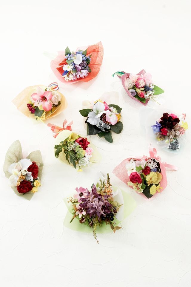 【造花ミニ花束・お買い得アソートセット】手のひらブーケ10束セット／アソート