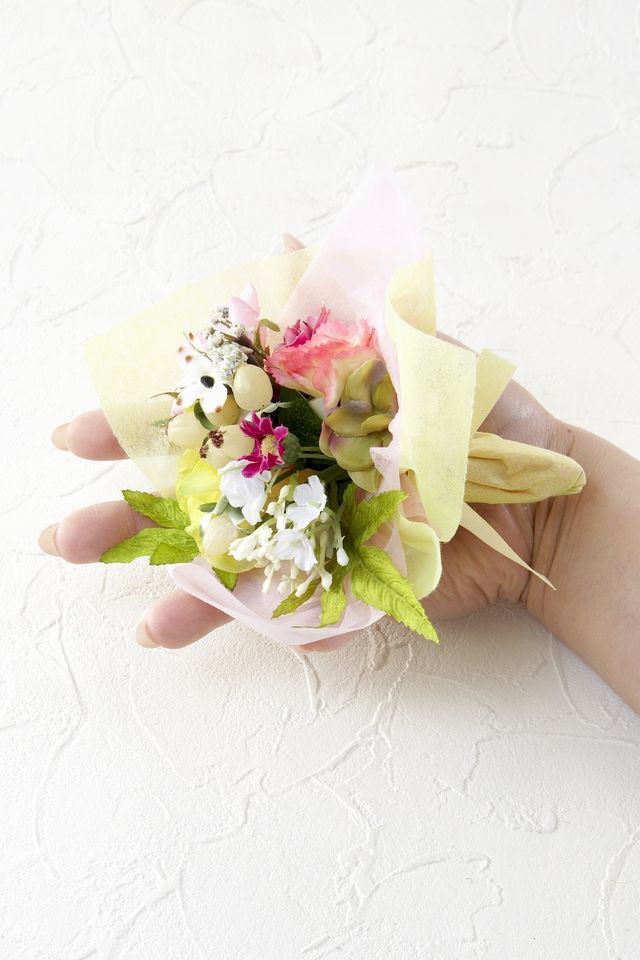 【造花ミニ花束・お買い得アソートセット】手のひらブーケ10束セット／アソート